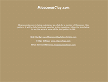 Tablet Screenshot of micaceousclay.com
